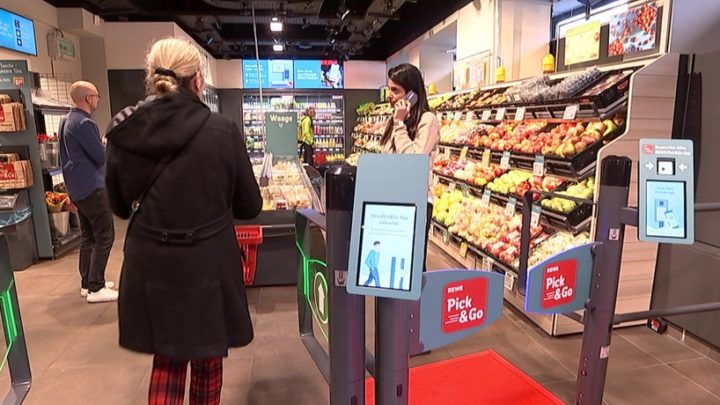 Digitales Bezahlen Supermarkteinkauf ganz ohne Kasse