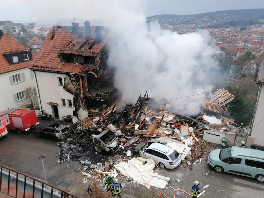 Stuttgart: Verletzte bei Wohnhaus-Einsturz nach Explosion