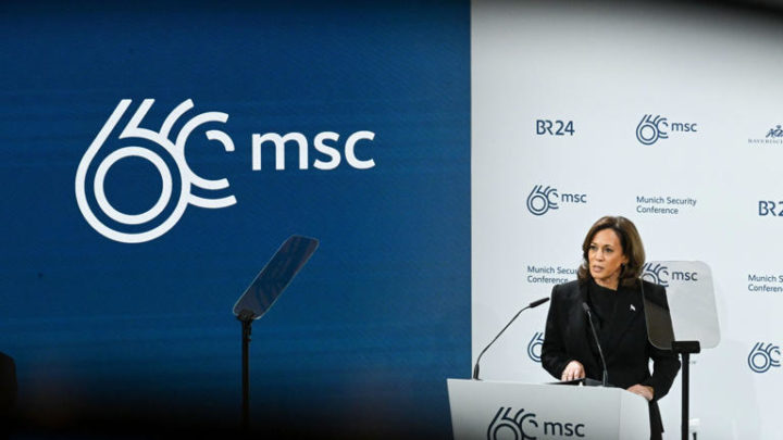 Münchner Sicherheitskonferenz Harris bekennt sich zu US-Rolle in der NATO