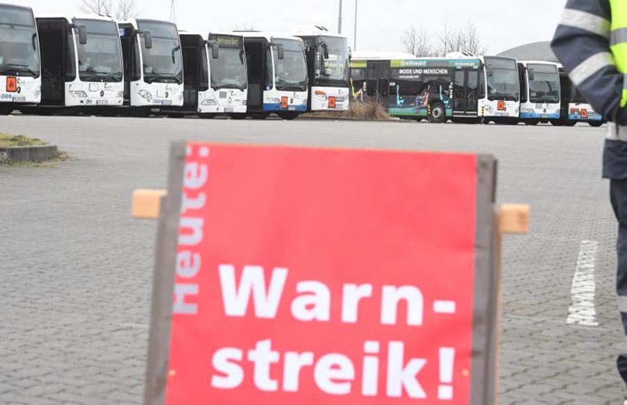 Streiks in MV: Busse und Bahnen stehen in einigen Regionen still